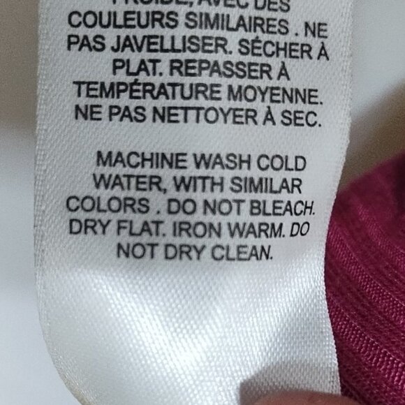 G. One Shoulder Ribbed Rayon Cropped Top XS Raspberry Y2K - Picture 7 of 7